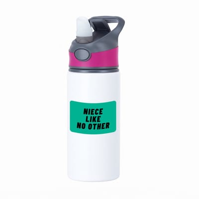 Hacebo® - niece like no other waterfles met rietje roze - Nicht - geweldige nicht - niemand anders - verjaardag - cadeau - kado - bedankje - geschenk - water fles - 650ML