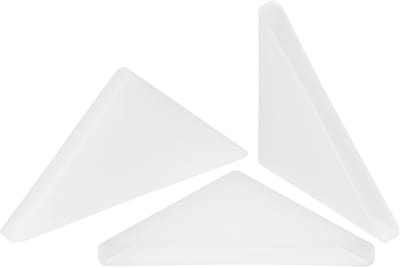20 stuks hoekbeschermers van kunststof, 3 x 50 mm, kussens voor hoekbescherming van glas, spiegels, tegels, wit