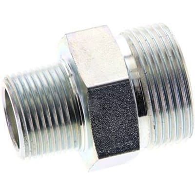 UN 1-7/16''-12 x 3/4'' NPT Verzinkt Stalen Borstnippel ORFS 400 Bar - Hydrauliek - FL2S-M-EZ-107U-034N-O