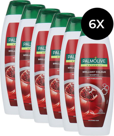 Palmolive Naturals - Shampoo - Briljant Colour - 6 x 350ml - Voordeelverpakking