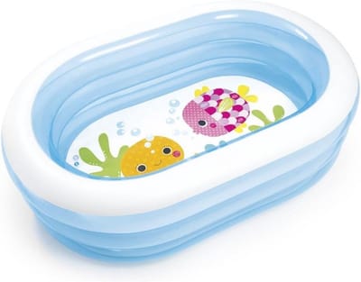 Opblaasbaar Kinderzwembad Rechthoekig Blauw 163x107x46 cm