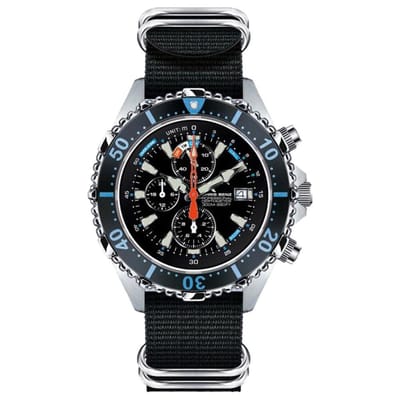 Chris Benz - CB-C300X-LB-NBS - Duikershorloge - Unisex - Quartz
