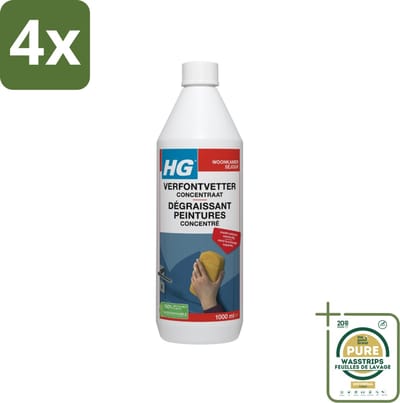 HG Verfontvetter Concentraat 1 liter - Voordeelverpakking - 4 stuks - Schilderwerk - Ondergrond reinigen