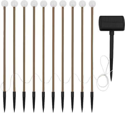 Set van 10 solar grondlampen H40CM LOLLY