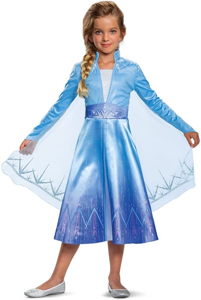 DISNEY - FROZEN 2, Elsa Op reis Deluxe , Maat XS (3-4 jaar), Meisjes
