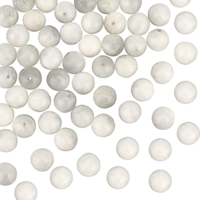 Natuurlijke seleniet, natuurlijke edelsteen, ronde kralen, losse edelsteen, ronde kralen, energiegenezing, voor armbanden, halskettingen, handwerk, handwerk