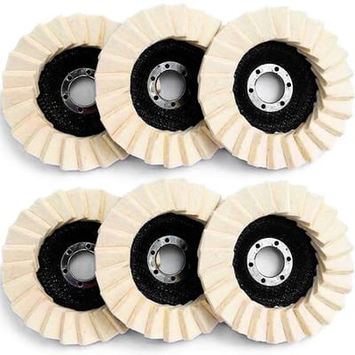 Dailygoody - Polijstschijven 125 mm - Polijstaccessoires voor Hoekslijpers - Set van 6 - Geschikt voor Roestvrij Staal - Ideaal voor Polijsten en Schu