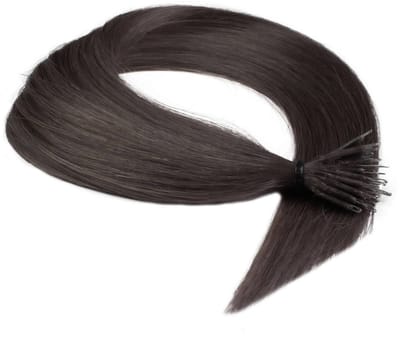 hair2heart Premium Nanoring Extensions Echt haar glad - 25 strengen 0,8 g 50 cm 6/0 donkerblond