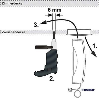 Mini Radar Bewegingsmelder 360° voor Binnenmontage - Onzichtbare 230V Inbouw Bewegingssensor met LED