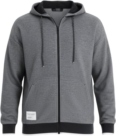OMBRE Sweater - Regular Fit - Lange Mouw - Rits Zwart S