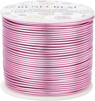 Flexibele Aluminium Sieradendraad 15 mm 68 Meter Rose Pink - Knutselen en Kralen