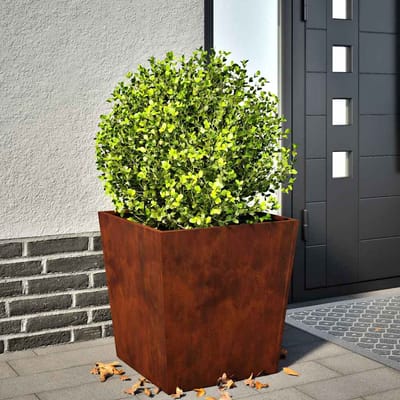 vidaXL - Plantenbakken - 2 - st - 50x50x50 - cm - weervast - staal