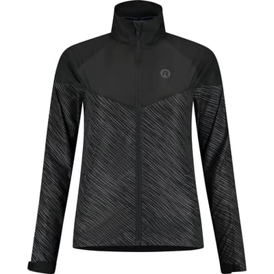 Rogelli Essential HI VIS Hardloopjack Dames - Running Jacket Reflecterend - Zwart - Maat XS