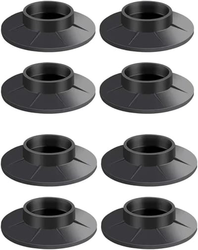 Wasmachine Trillingsdempers - Schokabsorberende Pads - Apparaten Stabiliseren - Universeel Geschikt - 8 x 1 cm - Zwart