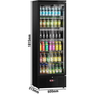 GGM Gastro Getränkekühlschrank - 300 Liter - Innenraum aus Edelstahl - mit 1 Glastür
