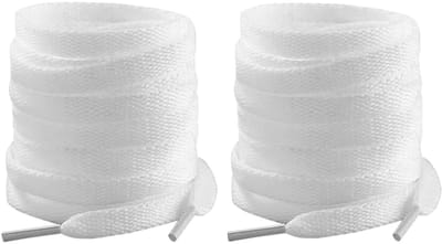 VT Goods - Platte Veters - Scheurvaste Schoenveters - 100 cm - Wit - Voor Sneakers en Wandelschoenen - Set van 2 Paar