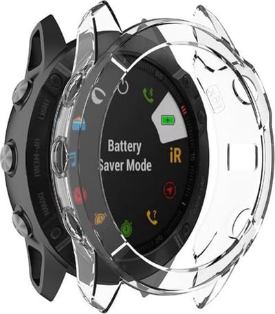 Beschermende watch case - hoesje - geschikt voor Garmin Fenix 6X - transparant