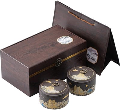 Keramiek Paars Zand Bulk Thee Opbergblikken Theecontainer Verzegelde Blikken Retro Chinese Theeset Dubbele Blikjes Geschenkdoos Set Koffiedikopslag