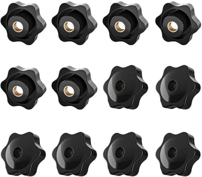 Cosensi - Star Knob Thumbscrew - Zwart - Handgreep voor M8 Schroefdraad - Duimknop - Gereedschap bevestigen - Meubelaccessoire