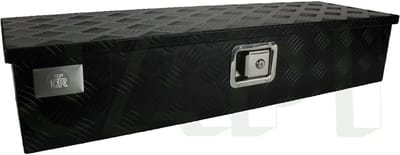 Aluminium box 950x320x190 zwart poeder gecoat