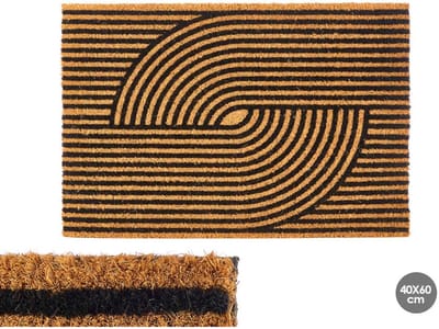 Deurmat Kokos - Deurmat voor Binnen en Buiten - Deurmat met Patroon - Kokosmat - 60x40 cm