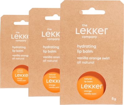The Lekker Company lippenbalsem orange vanilla swirl - 3 stuks