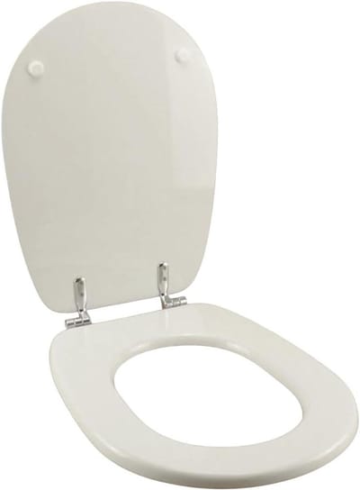 Toiletbril - WC bril - Toiletrenovatie - Originele sanitairverf - Rechthoekig - Wit