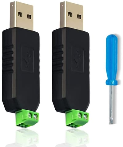 Allecto - USB naar RS485 Converter Adapter - 2 Stuks - CH340 Chip - Compatibel met Windows, Mac en Linux - Voor betrouwbare gegevensoverdracht - Id...