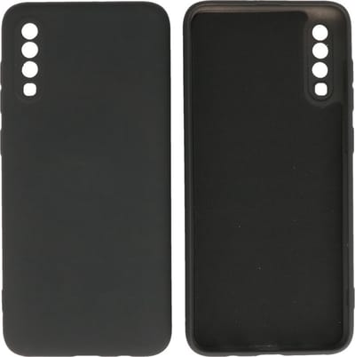 Fashion Backcover Telefoonhoesje - Color Hoesje - Geschikt voor Samsung Galaxy A70/s - Zwart