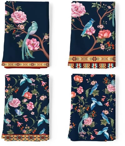 Dailygoody - Retro Bird Flowers - Multifunctionele Keukendoeken - 4