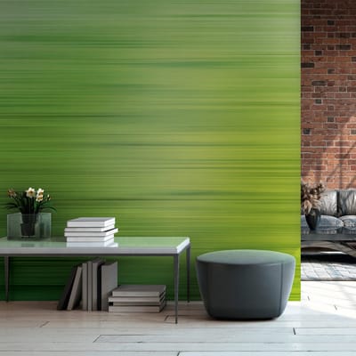Fotobehang Profhome 382611-GU vliesbehang hardvinyl warmdruk in reliëf glad met abstract patroon mat groen geelgroen 3,71 m x 2,8 m
