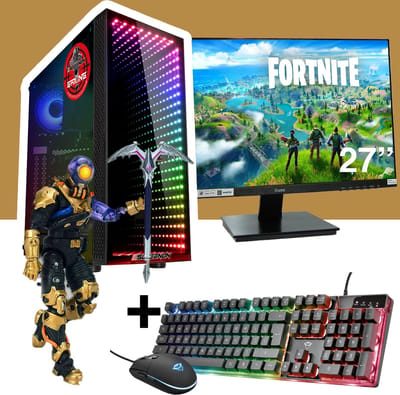 ScreenON - Gaming Set - Fortnite Cyclo Hero - V2 (GamePC + 27 Inch Monitor + Toetsenbord + Muis)
