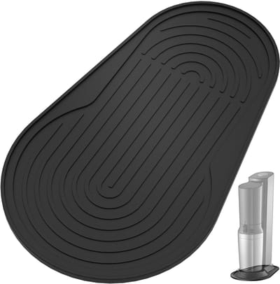 Dailygoods- Afdruipmat Siliconen - Antislip - Gootsteenmat - Druppelmat - Accessoires voor Soda Crystal 3.0 - Waterafvoer in groef - Siliconenmat