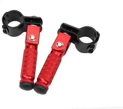 Motorfiets Voetsteunen - Opvouwbare Pedalen - Comfortabel Rijden - CNC Aluminiumlegering - 8 mm Pedaal - Zwart