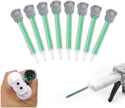Allecto Plus - Statische mengkraan voor AB-lijm - 1:1 applicatorverhouding - Mengsproeiers - Harsmixer - Mixpistoolapplicator - 50 ml lijmpatroon