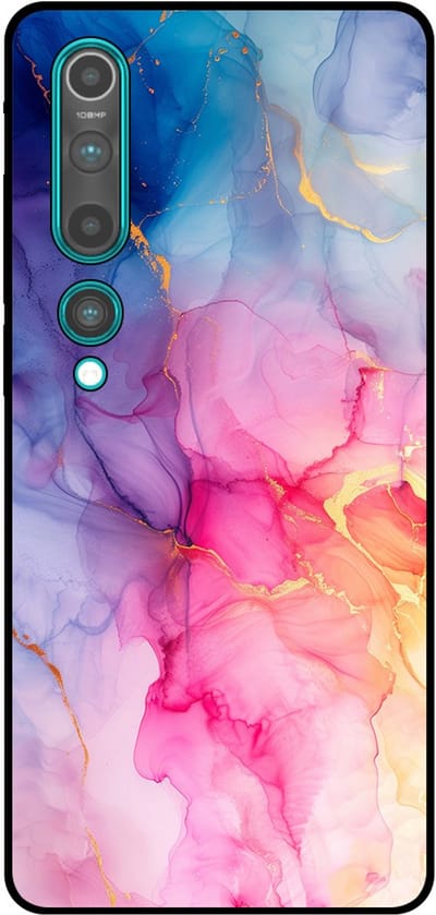 Smartphonica Telefoonhoesje Geschikt voor Xiaomi Mi 10 / 10 Pro met marmer opdruk - TPU backcover case marble design - Regenboog geschikt voor Xiaomi Mi 10;Xiaomi Mi 10 Pro