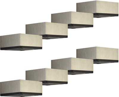 8x meubelpoten MOTEL 65 x 65 mm hoogte 30 mm RVS-look van SOTECH