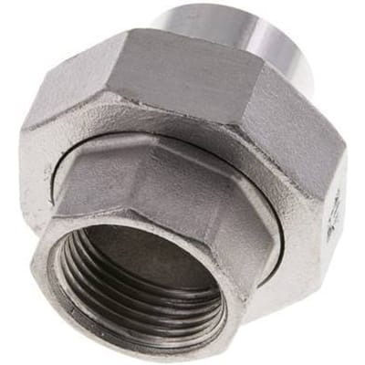 Rechte Koppeling Rp3/4 '' Binnendraad X 26.9mm Laseind RVS Conische Verbinding 16bar