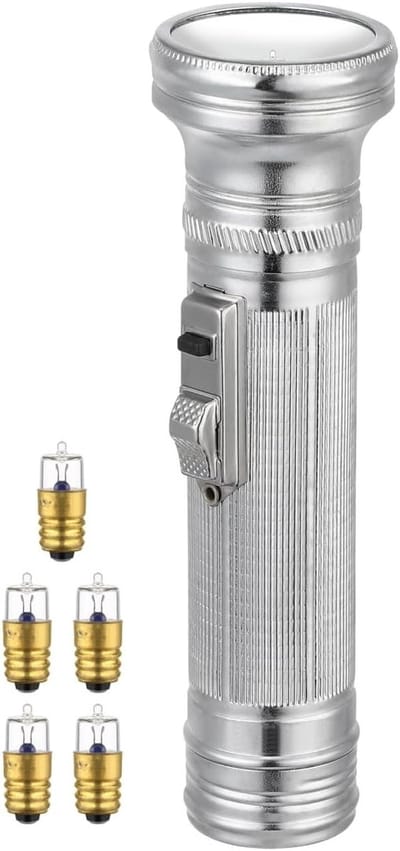 Retro Fakkel Set van 2 Stuks, Vintage Metalen Fakkels voor Landhuis, Oude Stijl Ijzeren Zaklamp met 5 Reserve Lampen