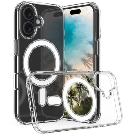 Transparant Hoesje Geschikt voor Apple iPhone 16 Plus | Compatibel met MagSafe / Qi2 | Dun TPU | Back Cover met Magneet | Doorzichtig | Ultra Dun