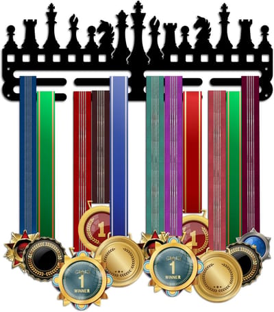 Dailygoody - Kleerhanger voor Medailles - Medaillehouder - Zwart - Sportbandhouder - Expositie voor Sportprijzen - Geschikt voor Wedstrijden