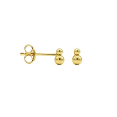 Karma symbols oorbel double dots goud M2942
