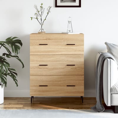 vidaXL - Dressoir - 69,5x34x90 - cm - bewerkt - hout - sonoma - eikenkleurig