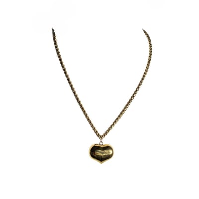 FlowJewels - ketting met hart - stainless steel - goudkleurig