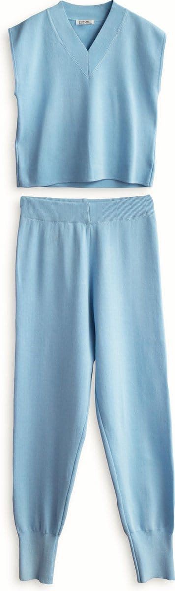 Casual Loungewear Set Blauw  / Broek & Top / maat M-L