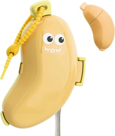 Reistandenborsteletui - Beschermhoes Tandenborstel - Hygiënisch Reizen - Met Tandpasta Dispenser - 8.7x3x3 cm - Geel