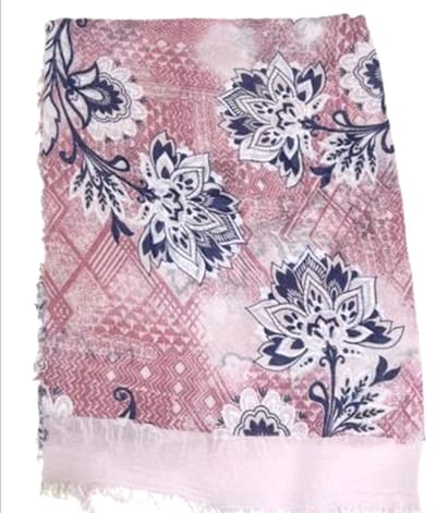 Lange Sjaal - 100% Bamboe - Print - (3802) Roze