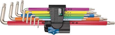 Set TORX SXL Hoeksleutels Roestvrijstaal Vacuüm Ijsgehard met Kunststof Ommanteling en Gereedschapsvinder