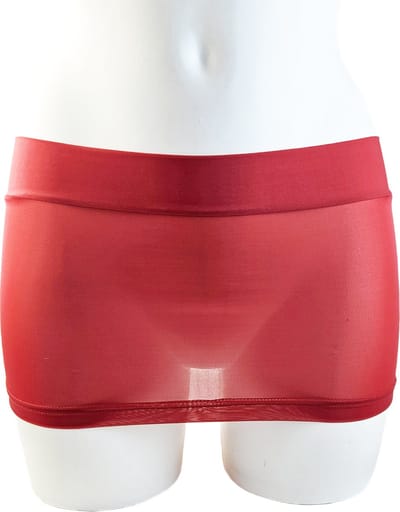 BamBella® - Ultra korte Mini Rok - Sexy Erotische rokje - Onesize - Doorzichtig doorschijnend stretch Rood
