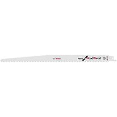 BOSCH reciprozaagbladen S 1411 DF, voor hout & metaal, L 300 x B 19 mm, TPI 6, BIM materiaal, set gefreesd, 25 stuks